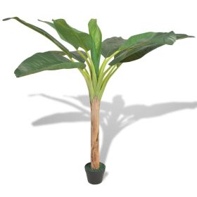 Artificial Banana Tree Plant with Pot 59" Green - Green