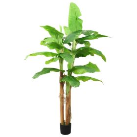 Artificial Banana Tree with Pot 118.1" Green - Green