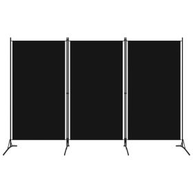 3-Panel Room Divider Black 102.4"x70.9" - Black
