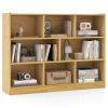 3-Tier Open Bookcase 8-Cube Floor Standing Storage Shelves Display Cabinet - Yellow