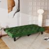 2534B Sofa converts into sofa bed 66" green velvet sofa bed suitable for family living room, apartment, bedroom - as Pic
