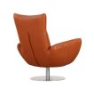 Global United 22" Modern Genuine Italian Leather Lounge Chair - as Pic