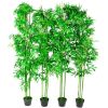 Set of 4 Bamboo Artificial Home Decor 75" - Green
