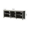 WESOME TV Stand Storage Media Console Entertainment Center; Tradition Black - Grey
