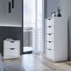 Raymer 2 Piece Bedroom Set, Nightstand + Dresser, White - as Pic