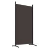 6-Panel Room Divider Brown 204.7"x70.9" Fabric - Brown