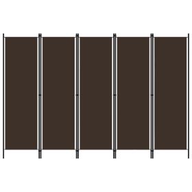 5-Panel Room Divider Brown 98.4"x70.9" - Brown