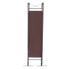 4-Panel Metal Folding Room Divider, 5.94Ft Freestanding Room Screen Partition Privacy Display for Bedroom, Living Room, Office,Brown - as Pic