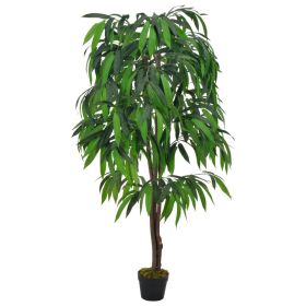 Artificial Plant Mango Tree with Pot Green 55.1" - Green