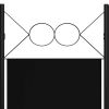 4-Panel Room Divider Black 63"x70.9" - Black