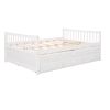 Full size Daybed with Twin size Trundle and Drawers; Full Size; White - pic
