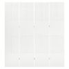 4-Panel Room Divider White 63"x70.9" Steel - White