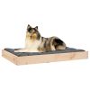 Dog Bed 36"x25.2"x3.5" Solid Wood Pine - Brown