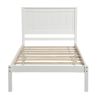 Platform Bed Frame with Headboard , Wood Slat Support , No Box Spring Needed ,Twin - White