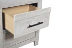 Denver Modern Style 2-Drawer Nightstand Made with Wood in Gray - as Pic