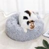 Pet Bed For Dog & Cat; Plush Cat Bed Warm Dog Bed For Indoor Dogs; Plush Dog Bed; Winter Cat Mat - Light Grey - 50cm/19.7in