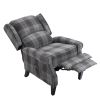 Vintage Armchair Sofa Comfortable Upholstered leisure chair / Recliner Chair for Living Room(Grey Check) - as Pic