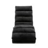 Linen Chaise Lounge Indoor Chair; Modern Long Lounger for Office or Living Room - pic
