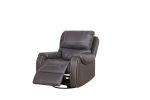 Faux Leather Reclining Sofa Couch Single Chair for Living Room Grey - as Pic