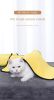 New coral velvet speed pet dry towel dog cat bath towel soft absorbent pet bath towel - [Medium size dog] 50 * 100cm - yellow