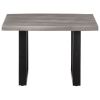 Coffee Table with Live Edges 23.6"x23.6"x15.7" Solid Acacia Wood - Grey