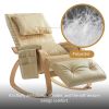 MASSAGE Comfortable Relax Rocking Chair Cream White - as Pic