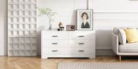 WOOD MDF BOARDS, 6 Drawers Dresser, WHITE - as Pic