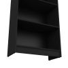 Sutton 4 Shelves Bookcase with Modern Storage Shelves - Black