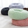 Pet Bed For Dog & Cat; Plush Cat Bed Warm Dog Bed For Indoor Dogs; Plush Dog Bed; Winter Cat Mat - Light Green - 40cm/15.7in