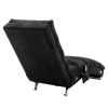 Linen Chaise Lounge Indoor Chair; Modern Long Lounger for Office or Living Room - pic