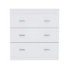 Dove Three Drawer Dresser, Superior Top, Light Gray - White