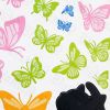 Cat with Butterflies - Wall Decals Stickers Appliques Home Decor - HEMU-HL-1241