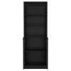 DEPOT E-SHOP Vinton 2-Door Bookcase with Upper Shelves, Black - as Pic