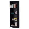 Sutton Bookcase with Tier Storage Shelves - Black