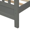 Hard Wood Platform Bed with Headboard Slatted Footboard No Box Spring Needed (Full; Gray) RT - WF192974AAE