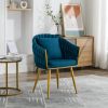 Handwoven modern chairs, casual chairs, universal foot nails, metal chair legs with pillows (peacock blue) - as Pic