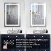 Frameless Rectangular LED Light Bathroom Vanity Mirror - 24*36