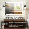 Frameless Rectangular LED Light Bathroom Vanity Mirror - 48*36