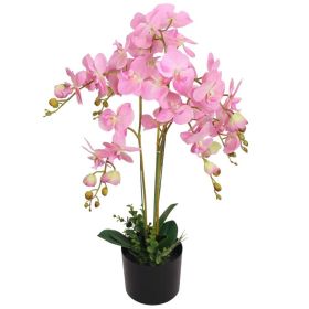 Artificial Orchid Plant with Pot 29.5" Pink - Multicolour
