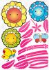 Dancing Sunflowers - Large Wall Decals Stickers Appliques Home Decor - HEMU-HL-5802