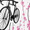 Bike & Flowers - Large Wall Decals Stickers Appliques Home Decor - HEMU-HL-5849