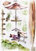 Afternoon Tea - Large Wall Decals Stickers Appliques Home Decor - HEMU-XS-017