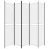 5-Panel Room Divider White 98.4"x86.6" Fabric - White
