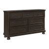 Traditional Design Bedroom Furniture 1pc Dresser of 7x Drawers Grayish Brown Finish Wooden Furniture - as Pic