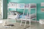 ACME Homestead Bunk Bed (Twin/Twin) in White 02298_KIT - as Pic