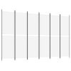 6-Panel Room Divider White 118.1"x78.7" Fabric - White