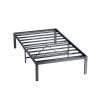 Metal Platform Bed frame ,Sturdy Metal Frame, No Box Spring Needed(Twin) - as Pic