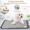 27.6x17.7in Pet Heating Pad Dog Cat Electric Heating Mat Waterproof Adjustable Warming Blanket with Chew Resistant Steel Cord Case - 27.6x17.7in