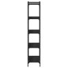 Bookcase 5-Tier Black 31.5"x11.8"x60.6" Engineered Wood - Black
