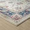 Stylish Classic Pattern Design Traditional Bordered Floral Filigree Area Rug - Ivory|Beige|Blue|Red - 2' X 3'